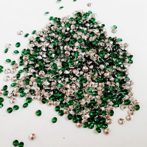 Кристаллики для шейкеров, цвет ярко-зелёный+серебро